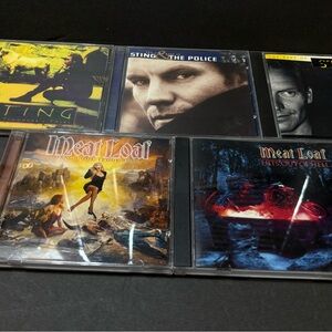 LOT-5 cd's Sting The Police +Fields of Gold + Ten Summer's Tales Meat Loaf X 2